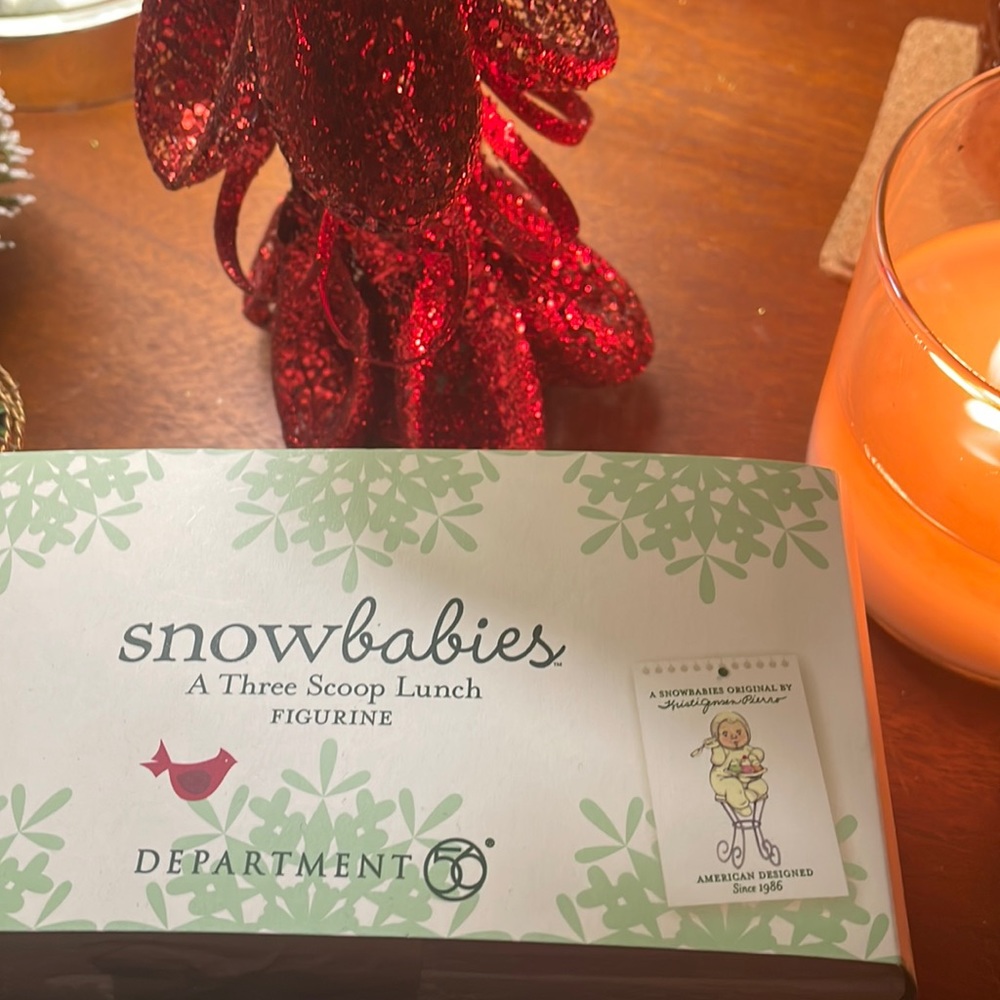 Snow Babies A Three Scoop Lunch Figurine.